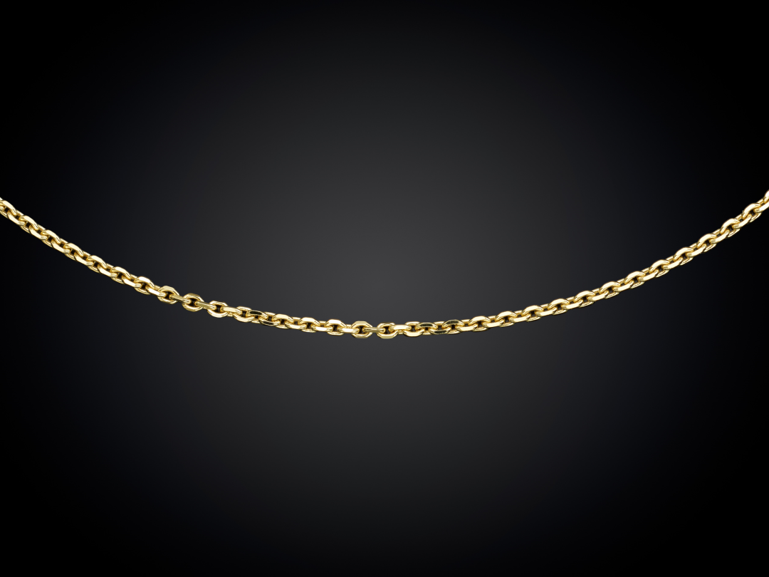 anker gediamanteerd 1,3 mm 14K geelgoud