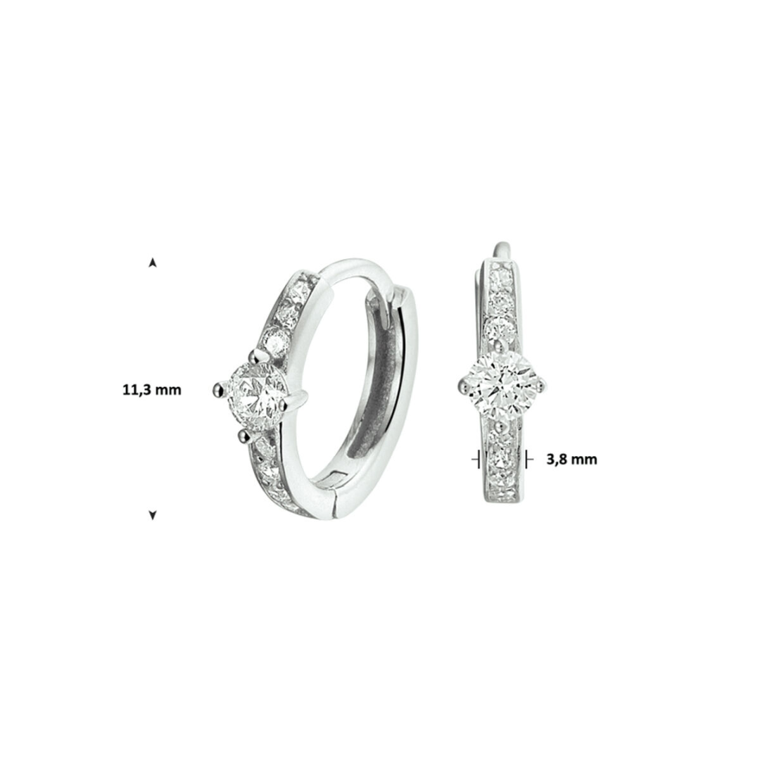 Oorsieraad Wit,zilver