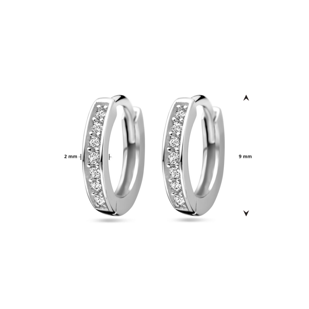 Oorsieraad Wit,zilver