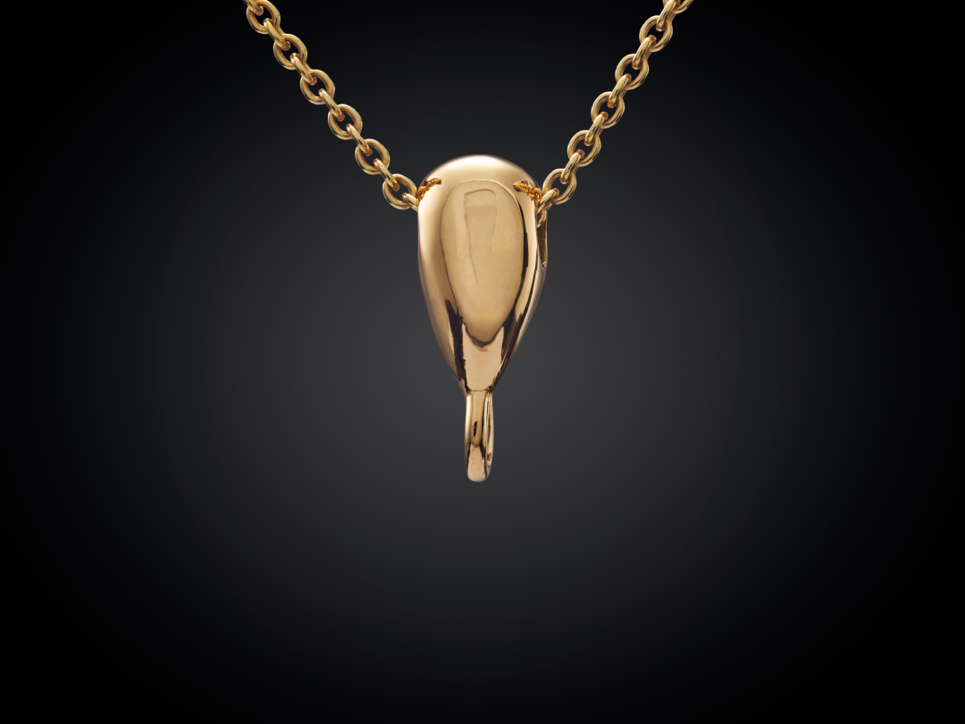 Danser | 18 karaat geelgouden hanger voor verwisselbare edelstenen | basis element 2.0