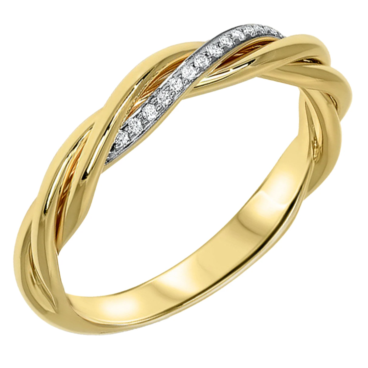 Fantasie ring met diamanten | 17-0.05 crt | H-SI