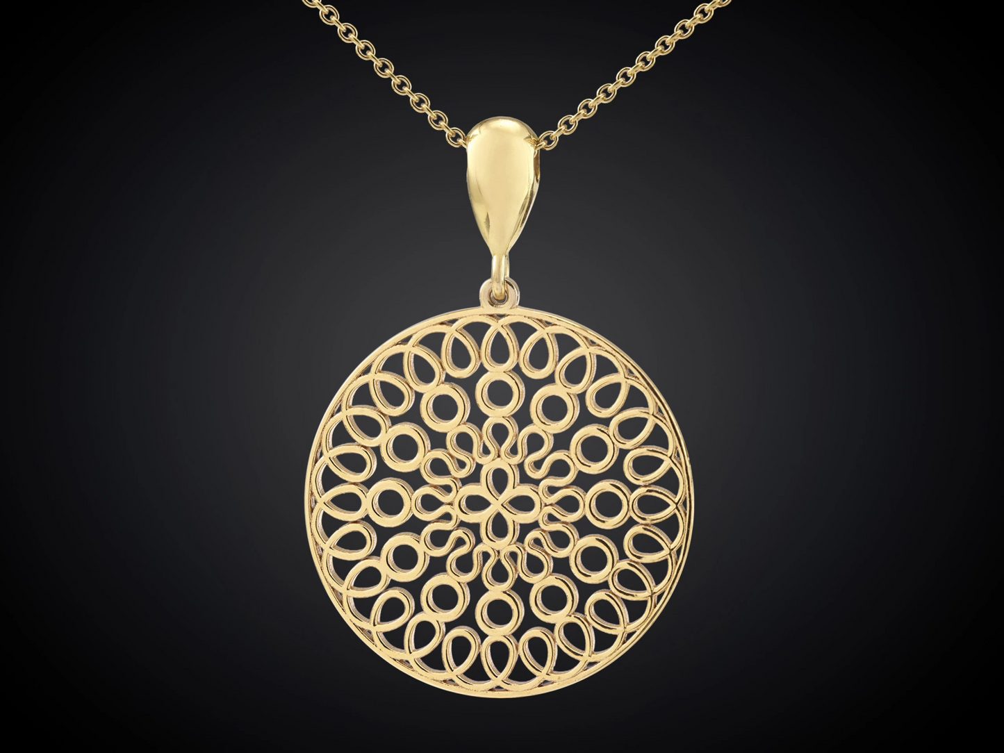 Mandala hanger geelgoud