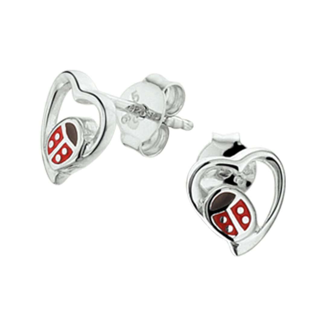 Oorsieraad Rood,zilver,zwart