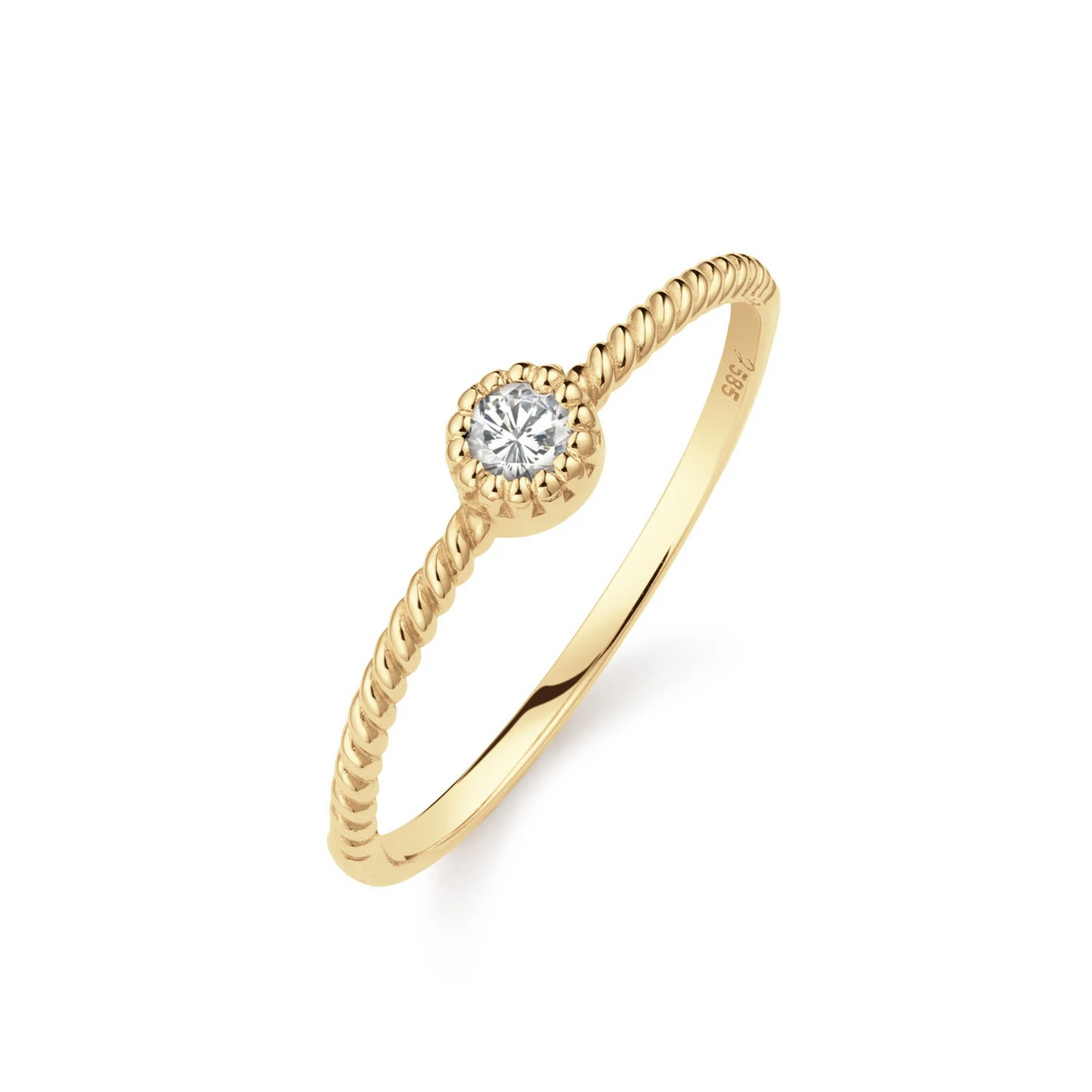 Jackie Grimaldi White Topaz Ring 585
