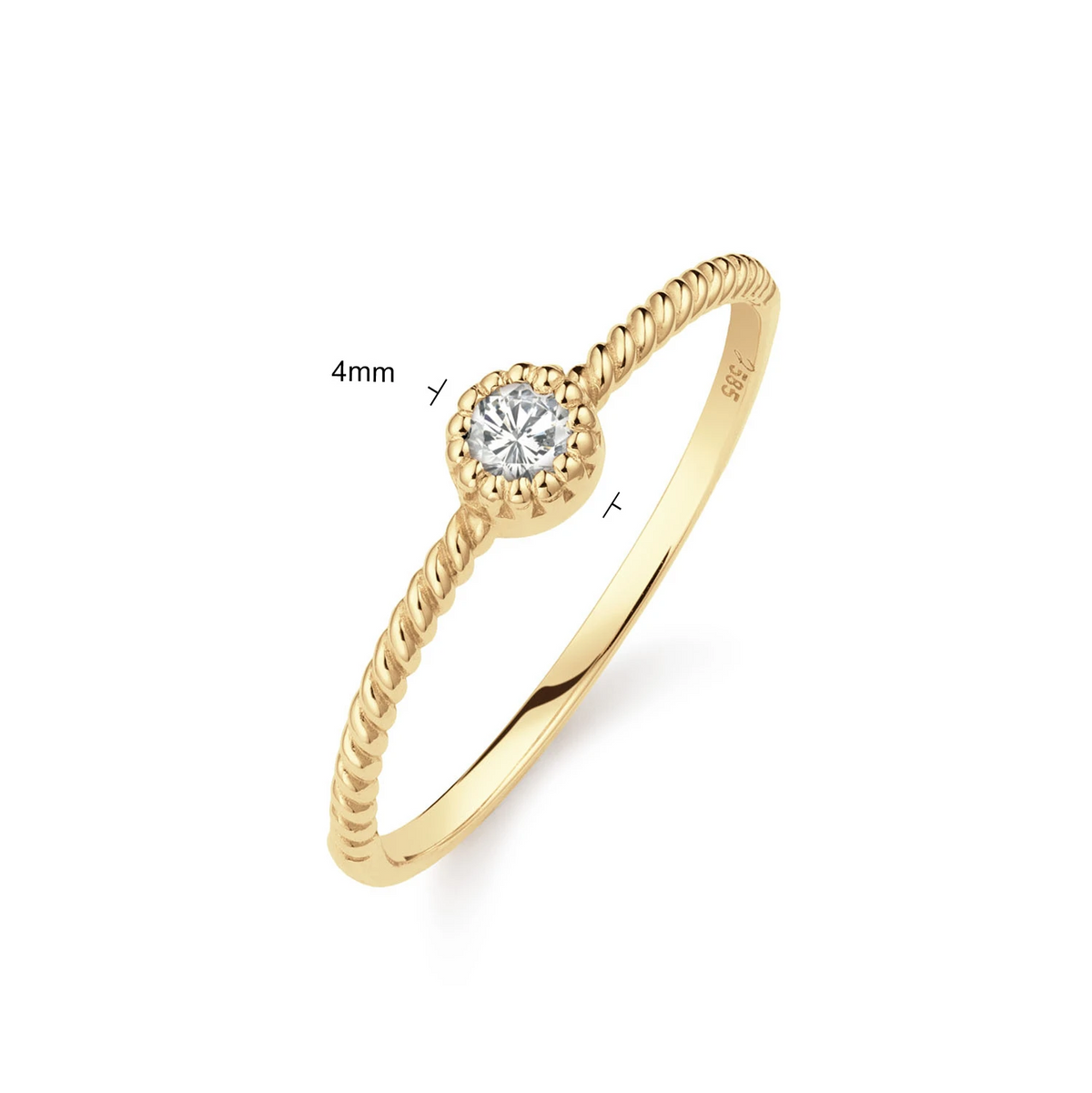 Jackie Grimaldi White Topaz Ring 585