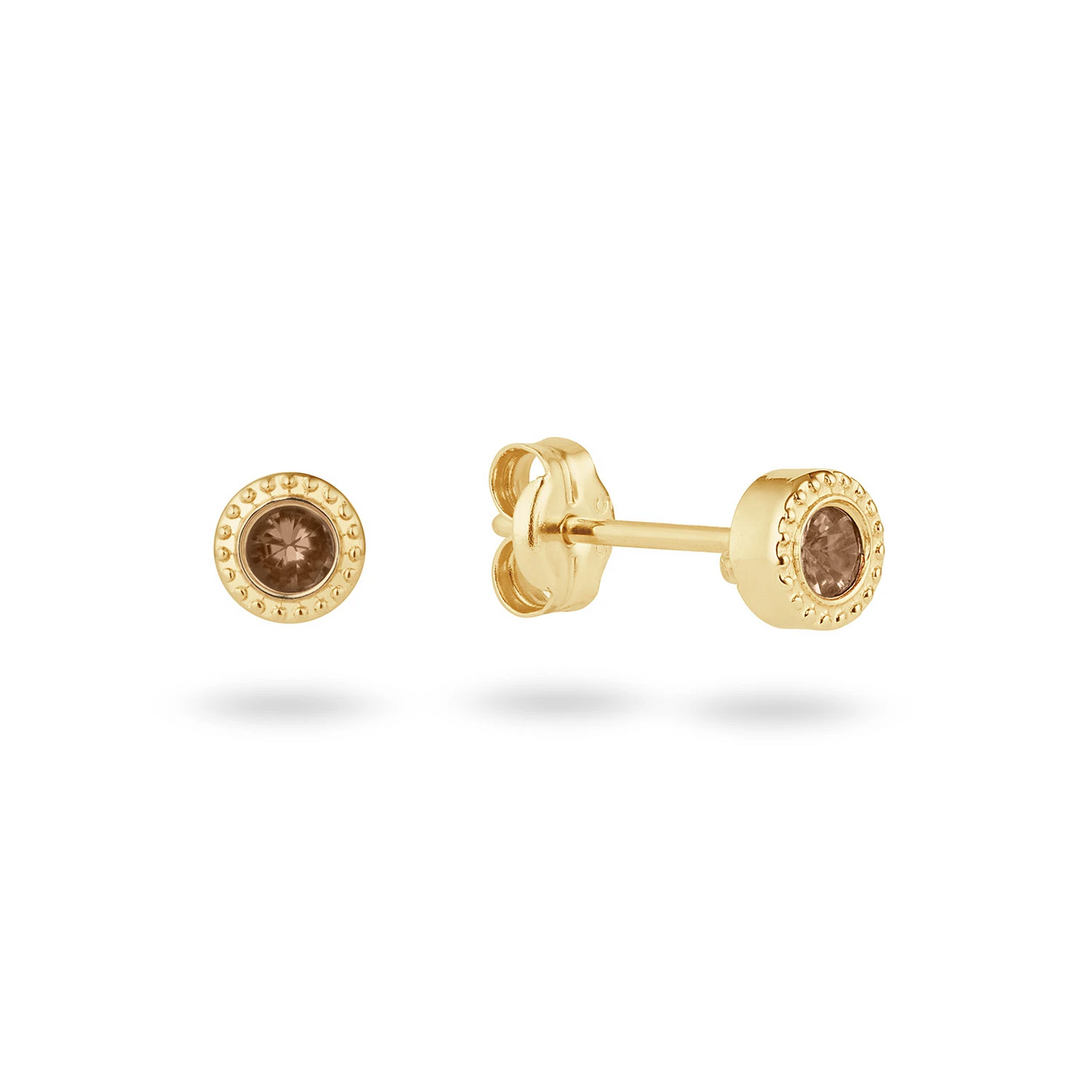 Kirstenbosch Smoky Quartz Studs 585