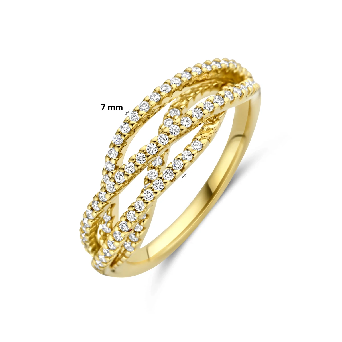 ring diamant 0.34ct h si 14K geelgoud