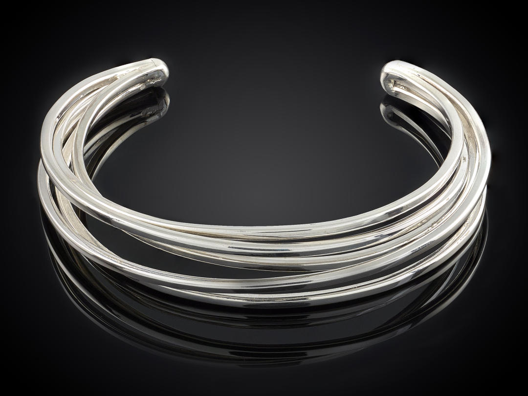 Verwikkeling | zilveren 5-baans armband | octogoon