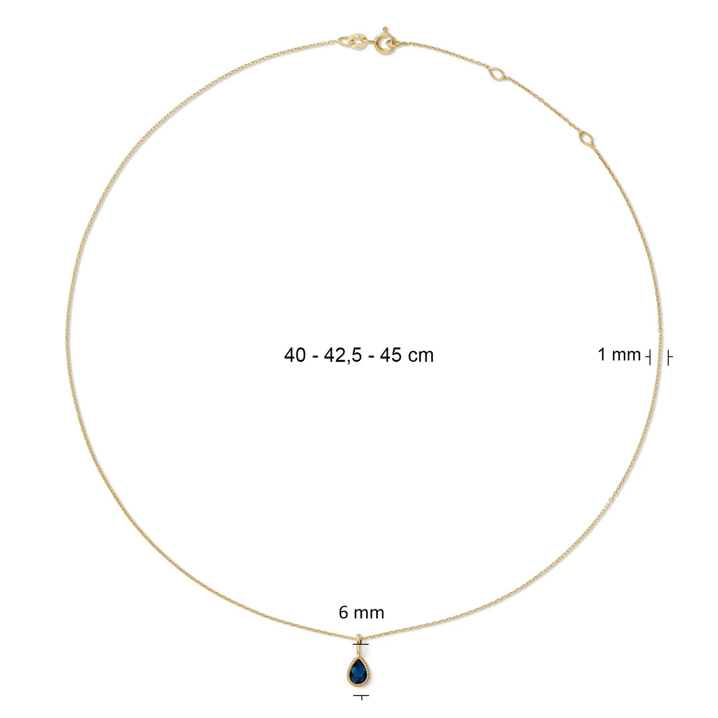 Amstel Pendant London Blue Topaz 585