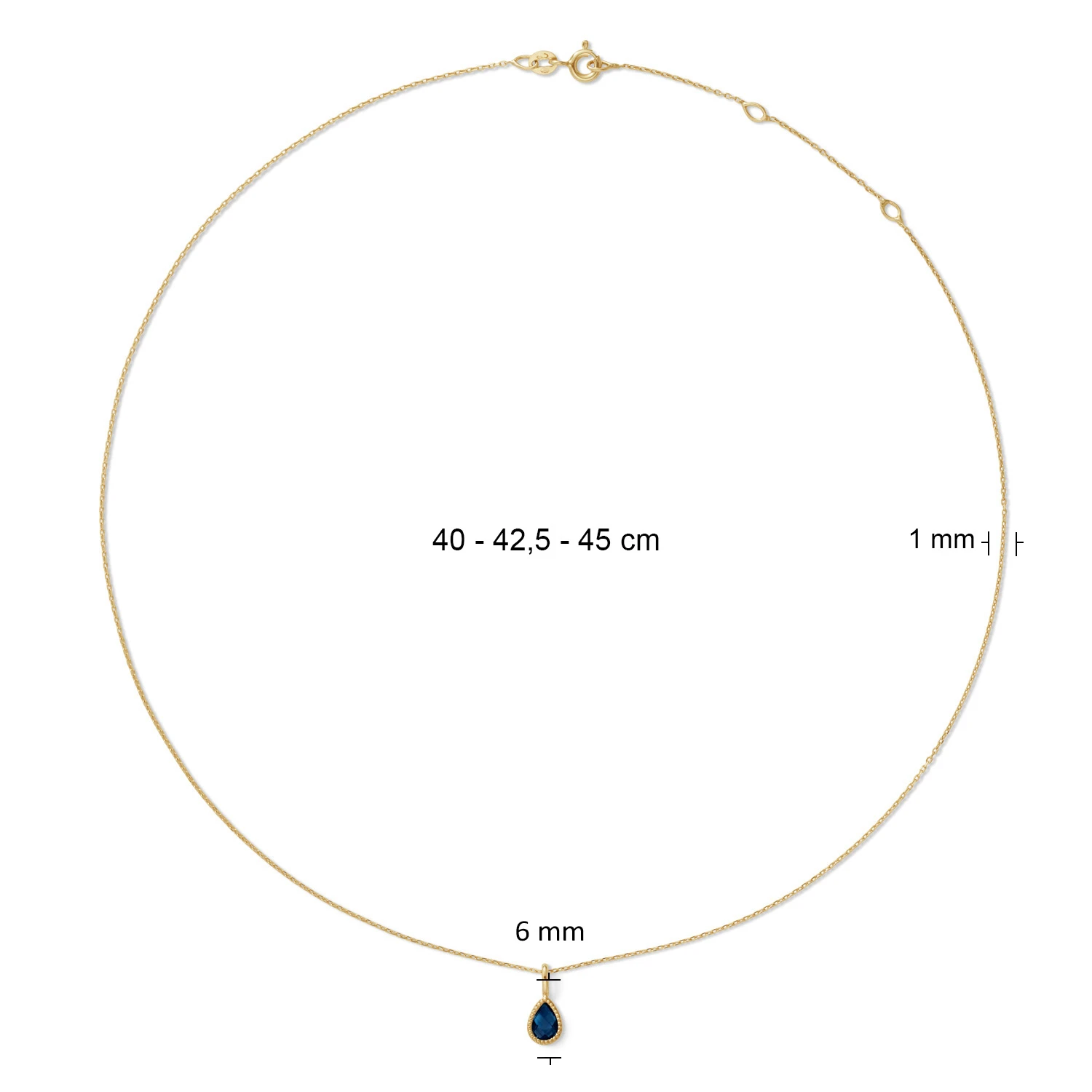 Amstel Pendant London Blue Topaz 585