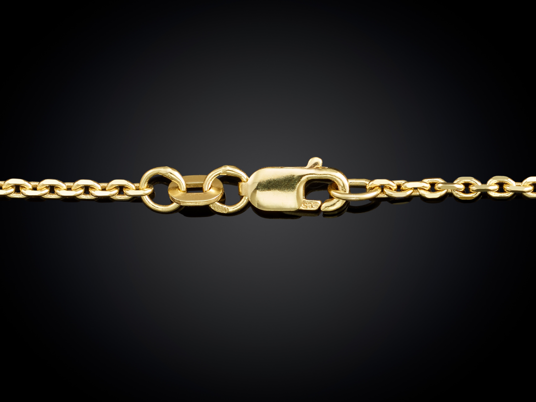 anker gediamanteerd 1,3 mm 14K geelgoud