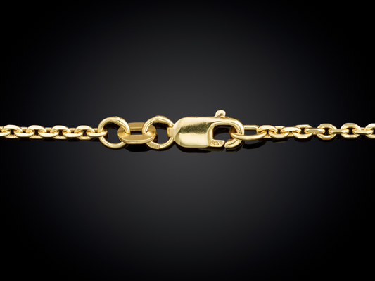 anker gediamanteerd 1,3 mm 14K geelgoud