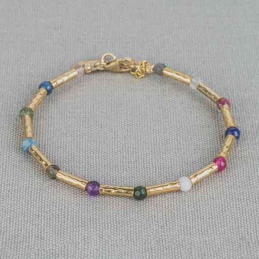 Armband Goldfilled + Regenboog
