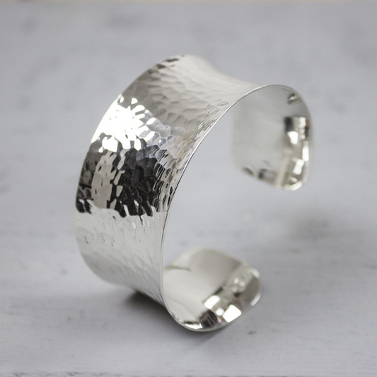 Armband zilver met hamerslag