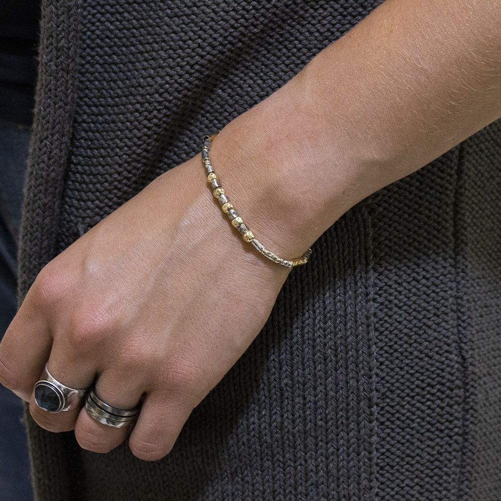 Armband zilver oxy + Goldfilled