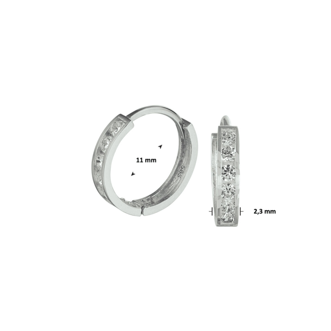 Oorsieraad Wit,zilver