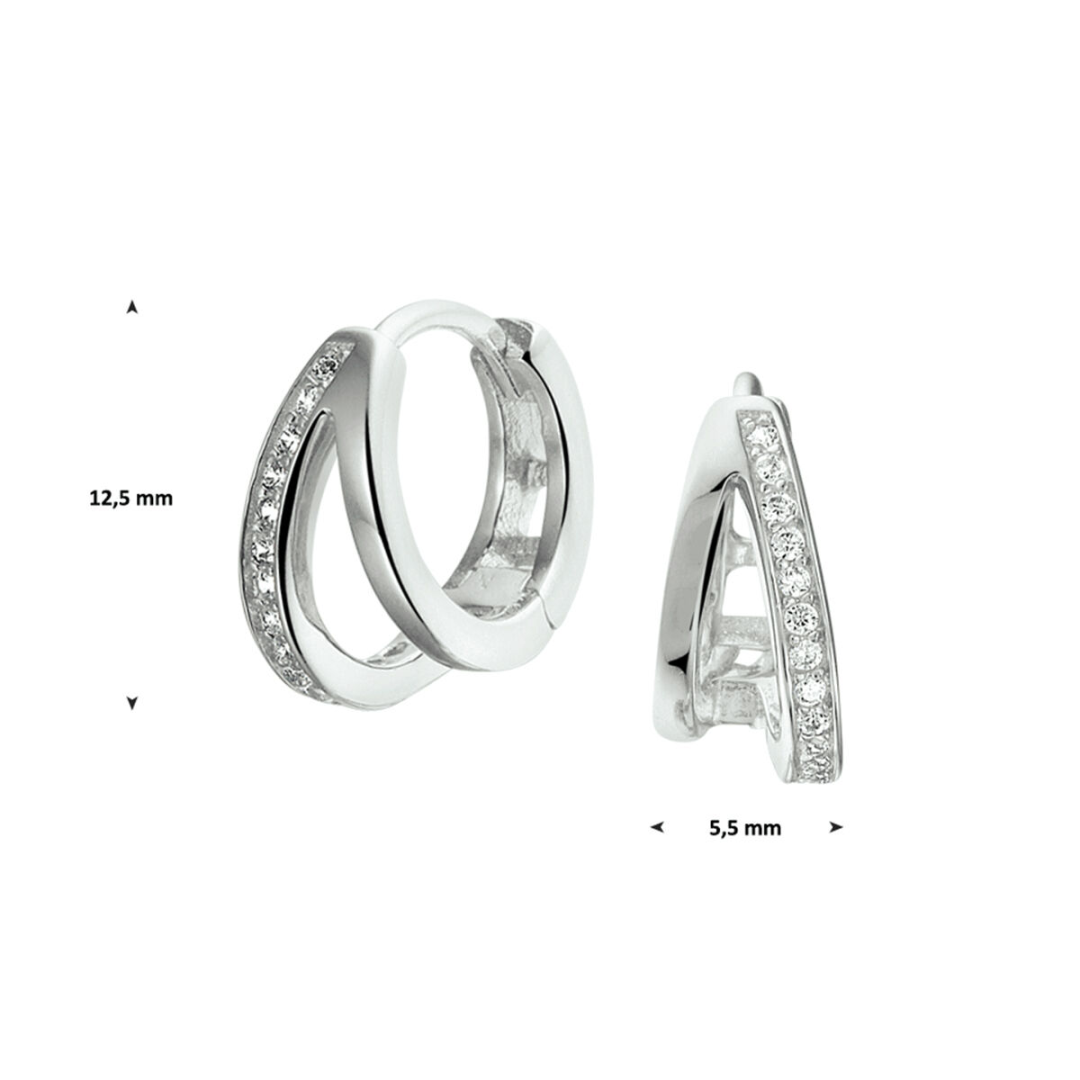 Oorsieraad Wit,zilver