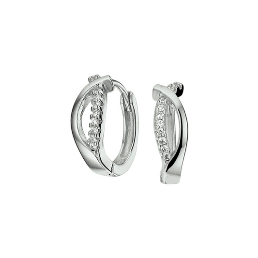 Oorsieraad Wit,zilver