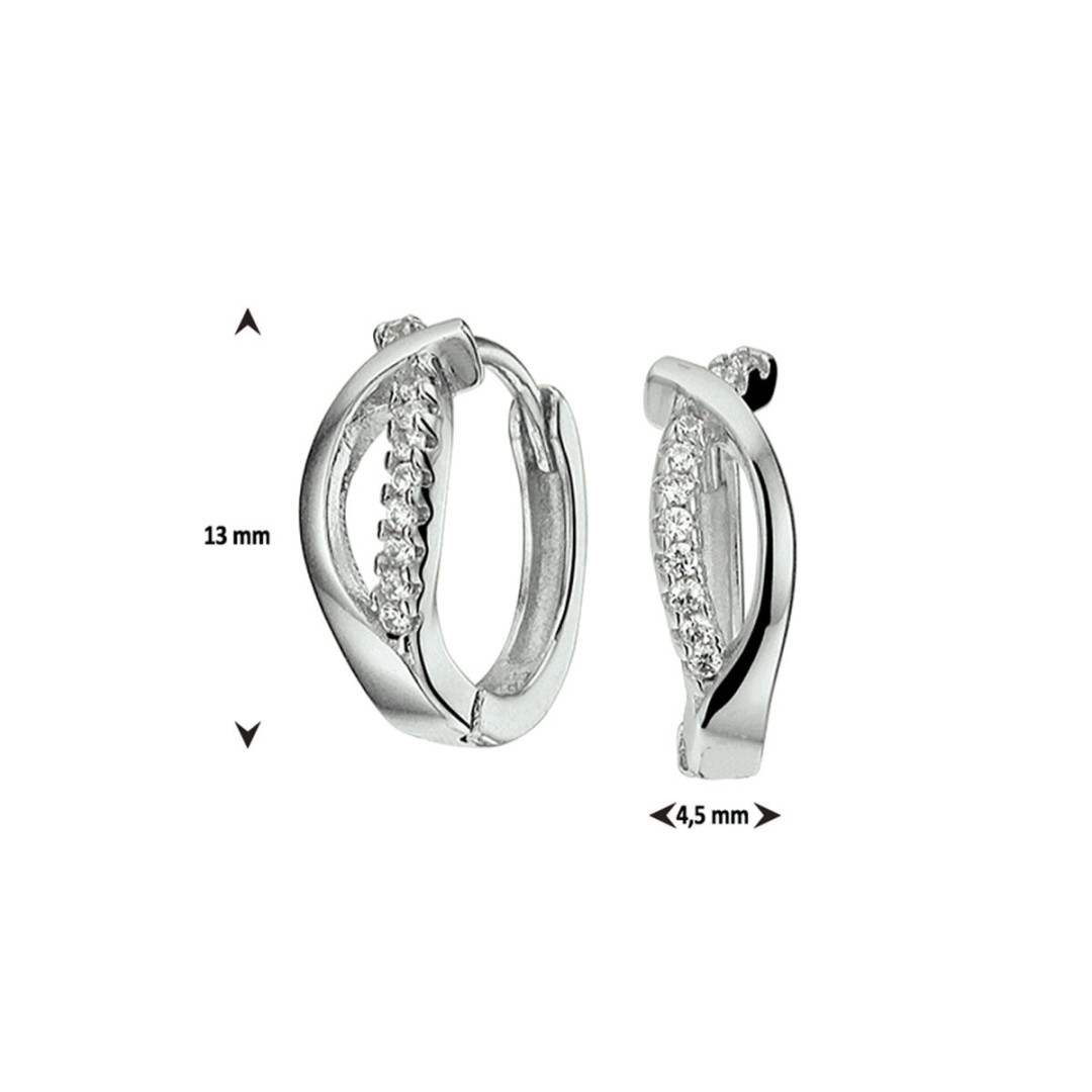 Oorsieraad Wit,zilver