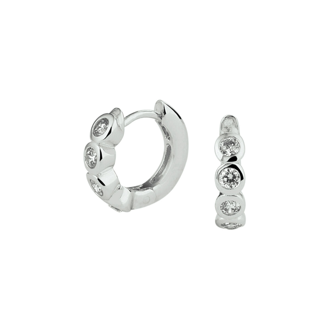 Oorsieraad Wit,zilver