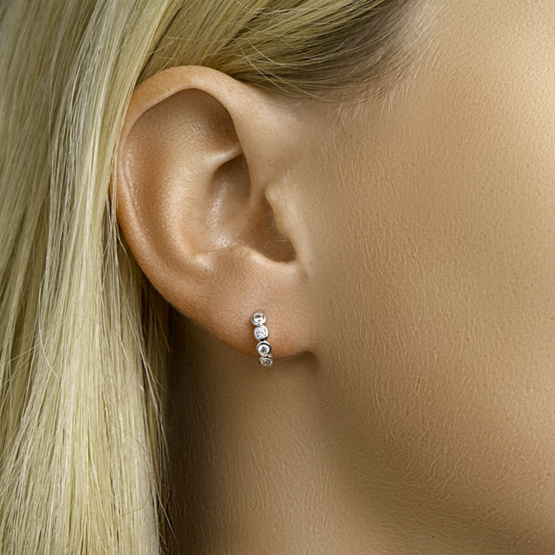 Oorsieraad Wit,zilver