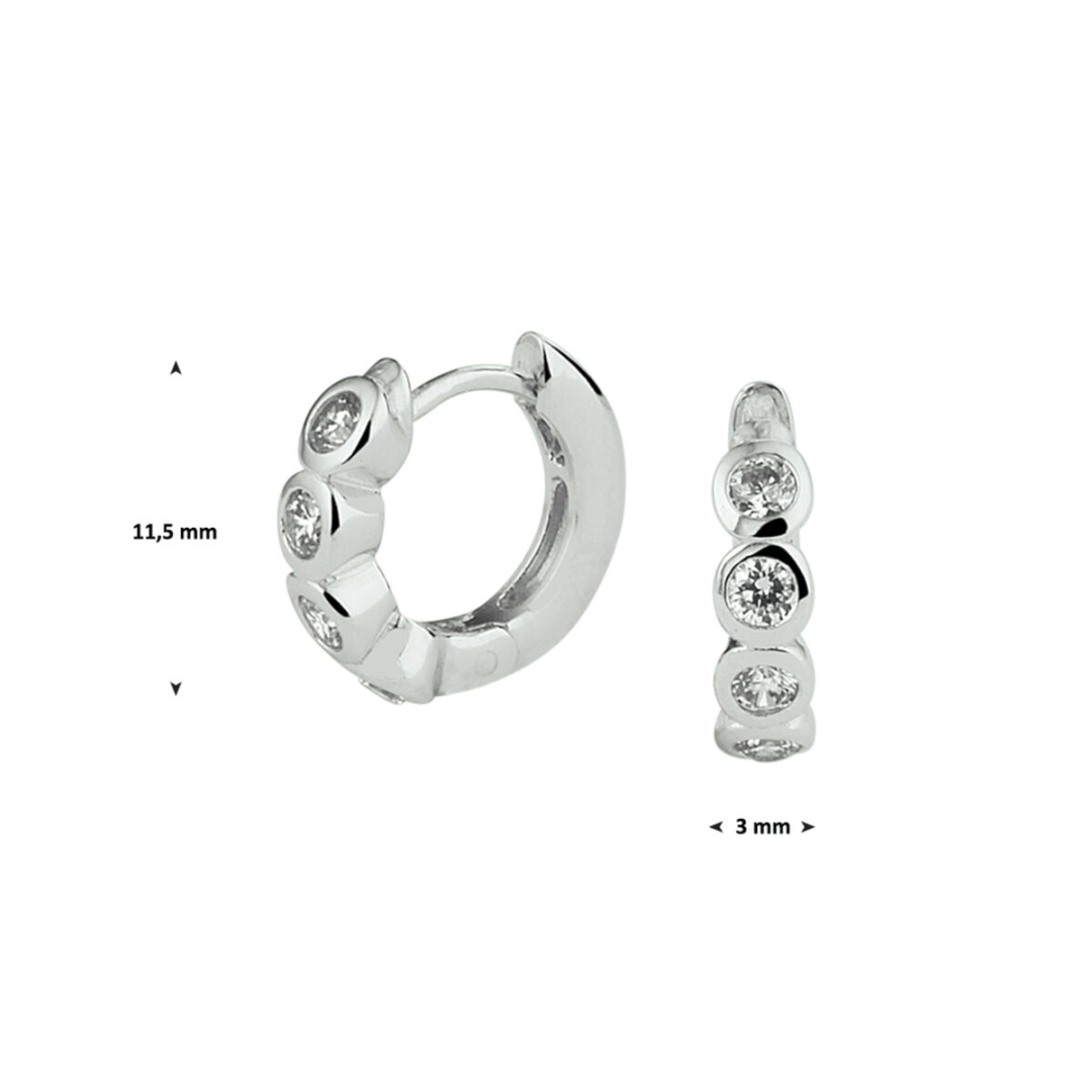 Oorsieraad Wit,zilver