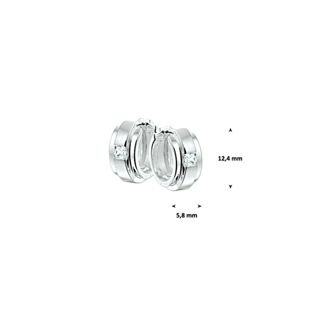 Oorsieraad Wit,zilver
