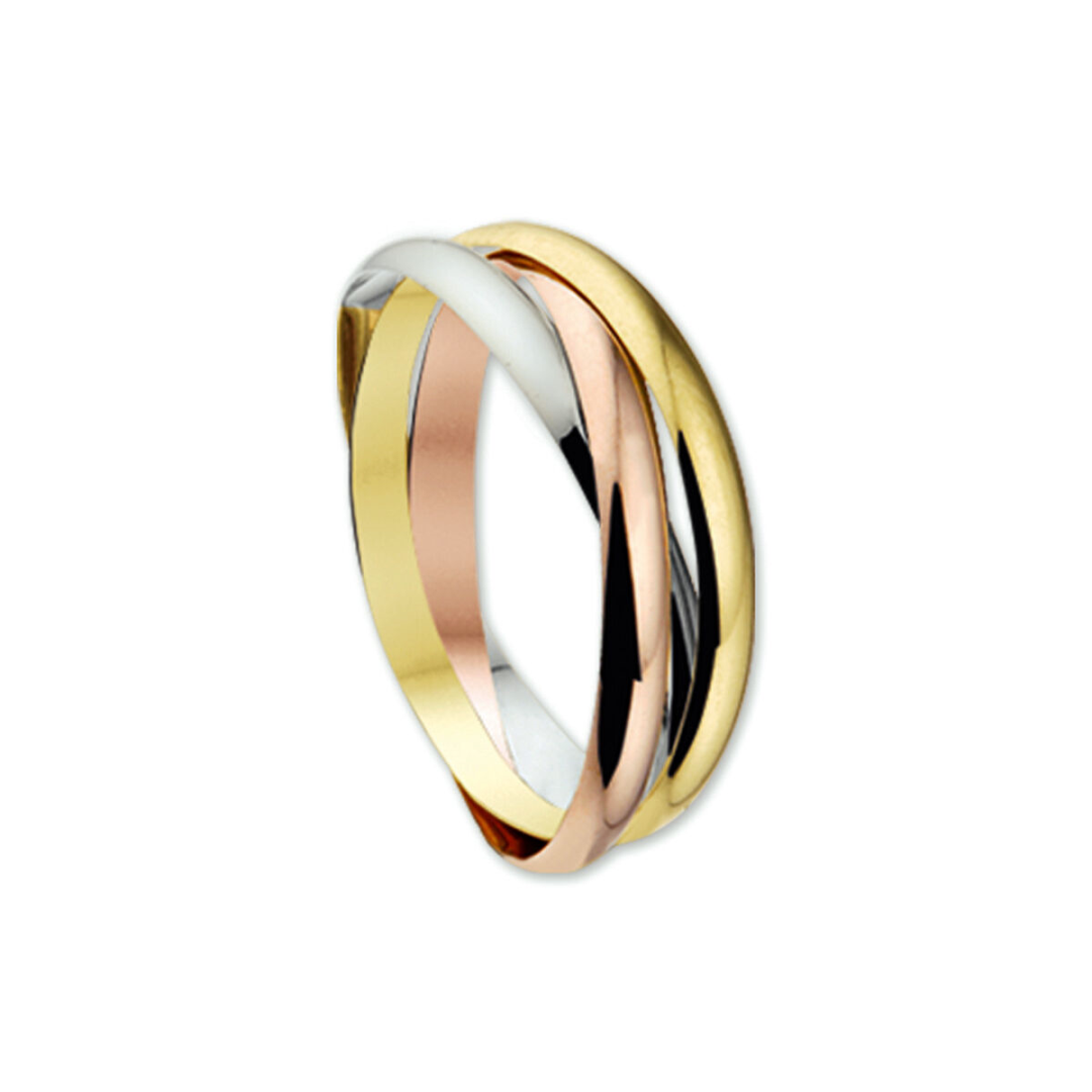 Ring Geel,rose,zilver