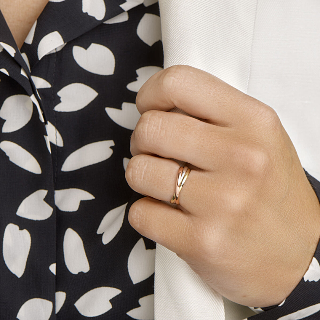 Ring Geel,rose,zilver