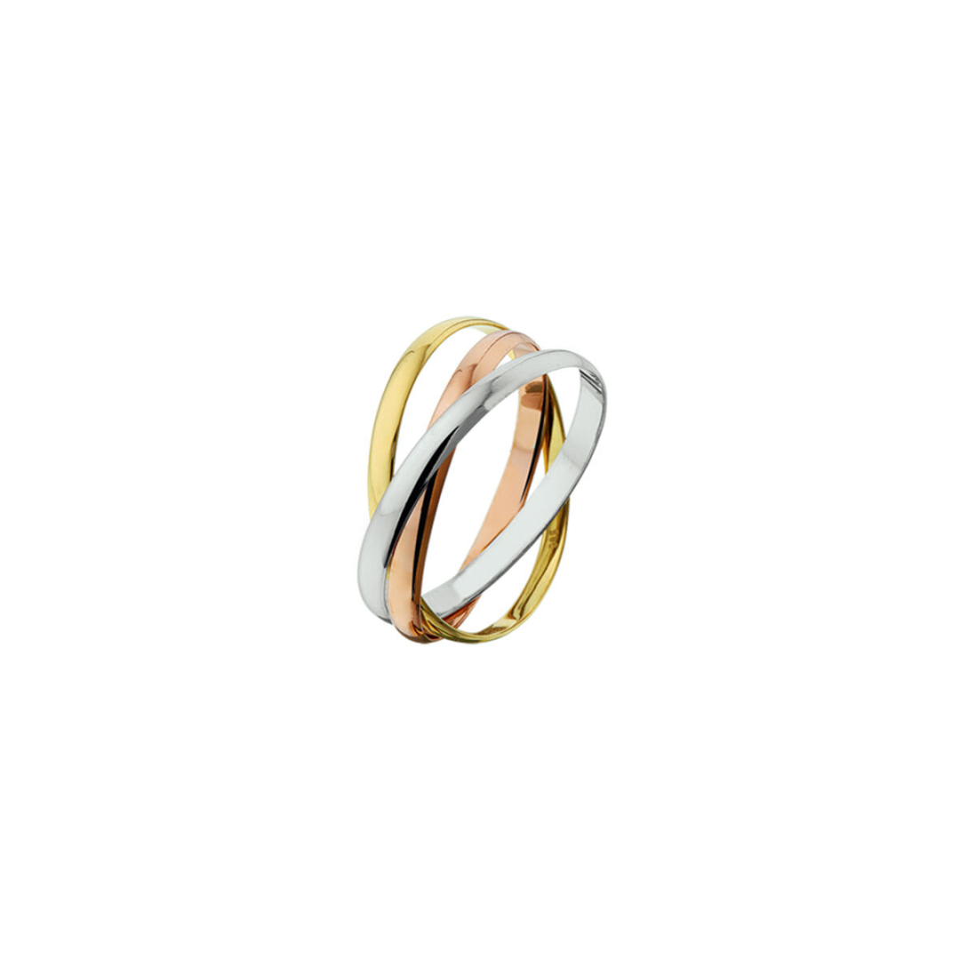 Ring Geel,rose,zilver