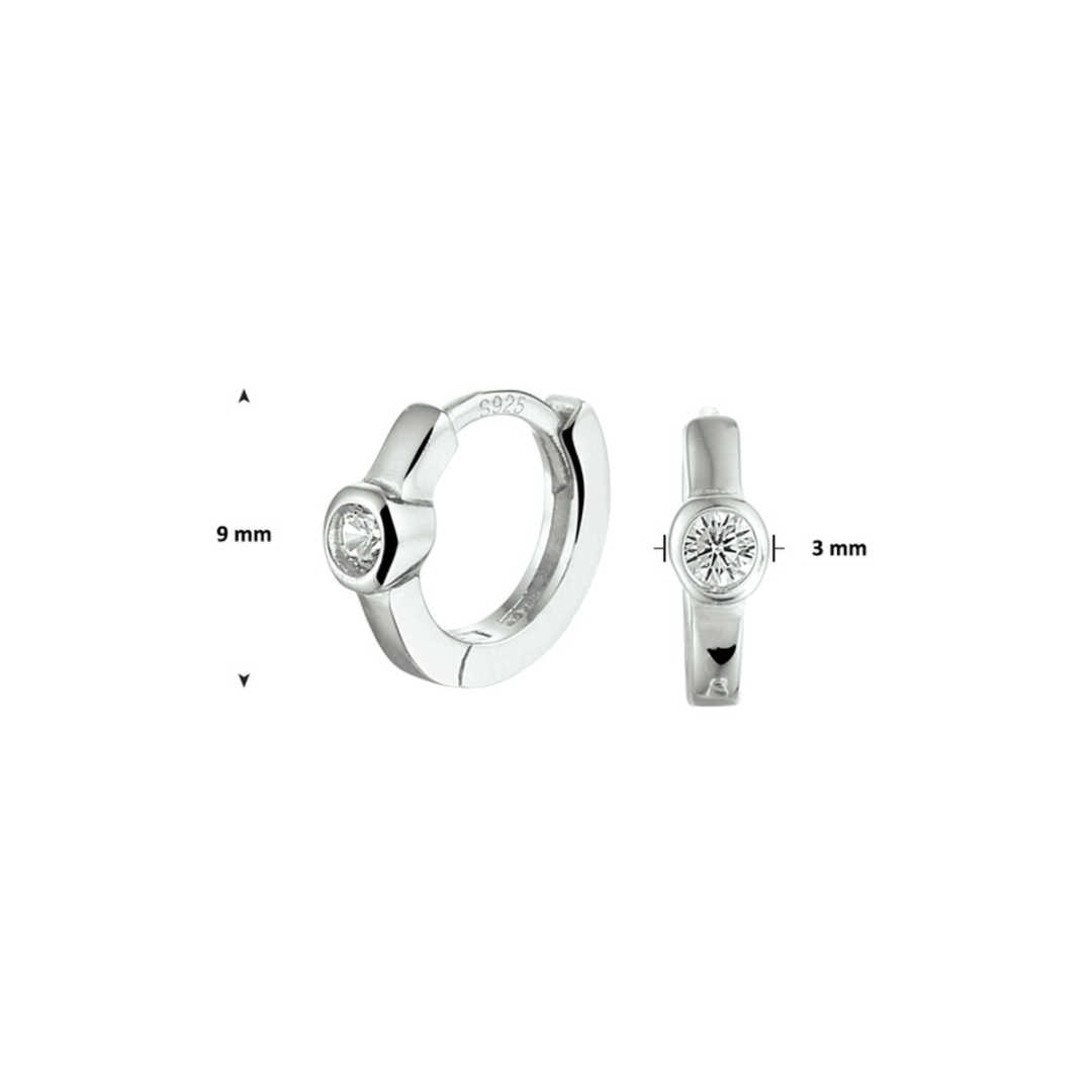 Oorsieraad Wit,zilver