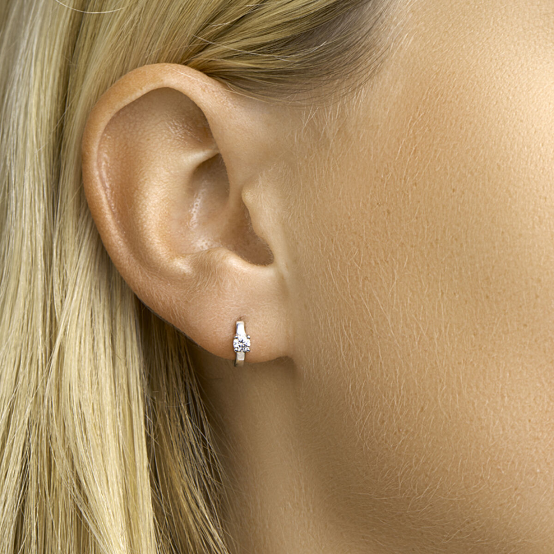 Oorsieraad Wit,zilver