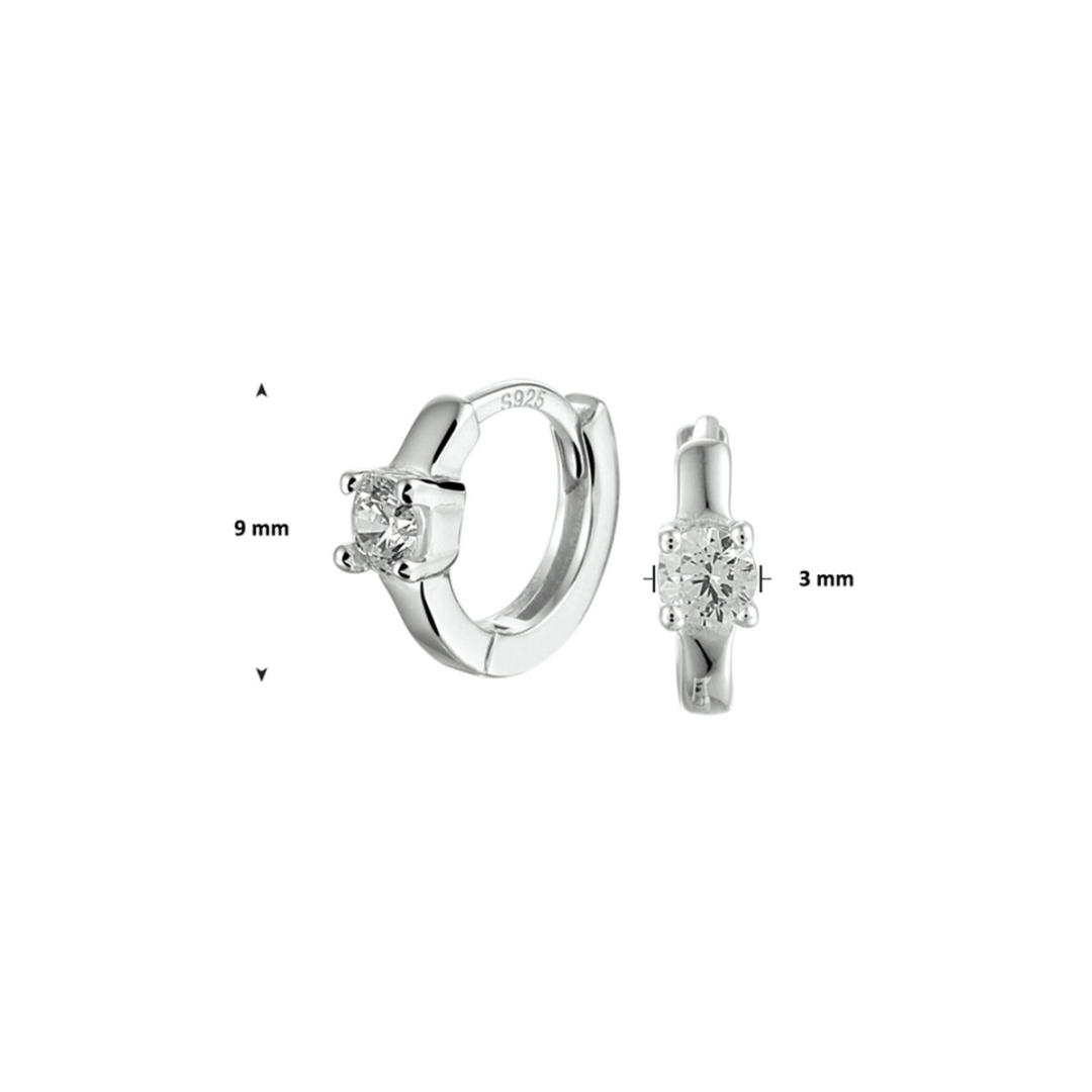 Oorsieraad Wit,zilver
