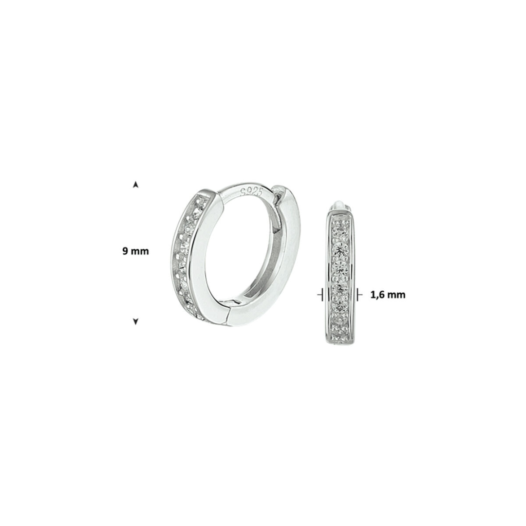 Oorsieraad Wit,zilver