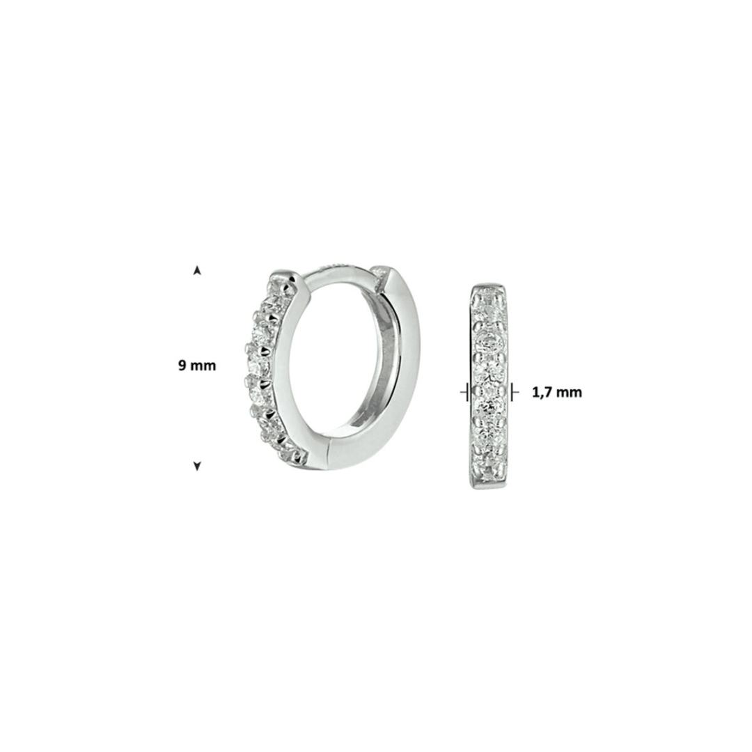 Oorsieraad Wit,zilver