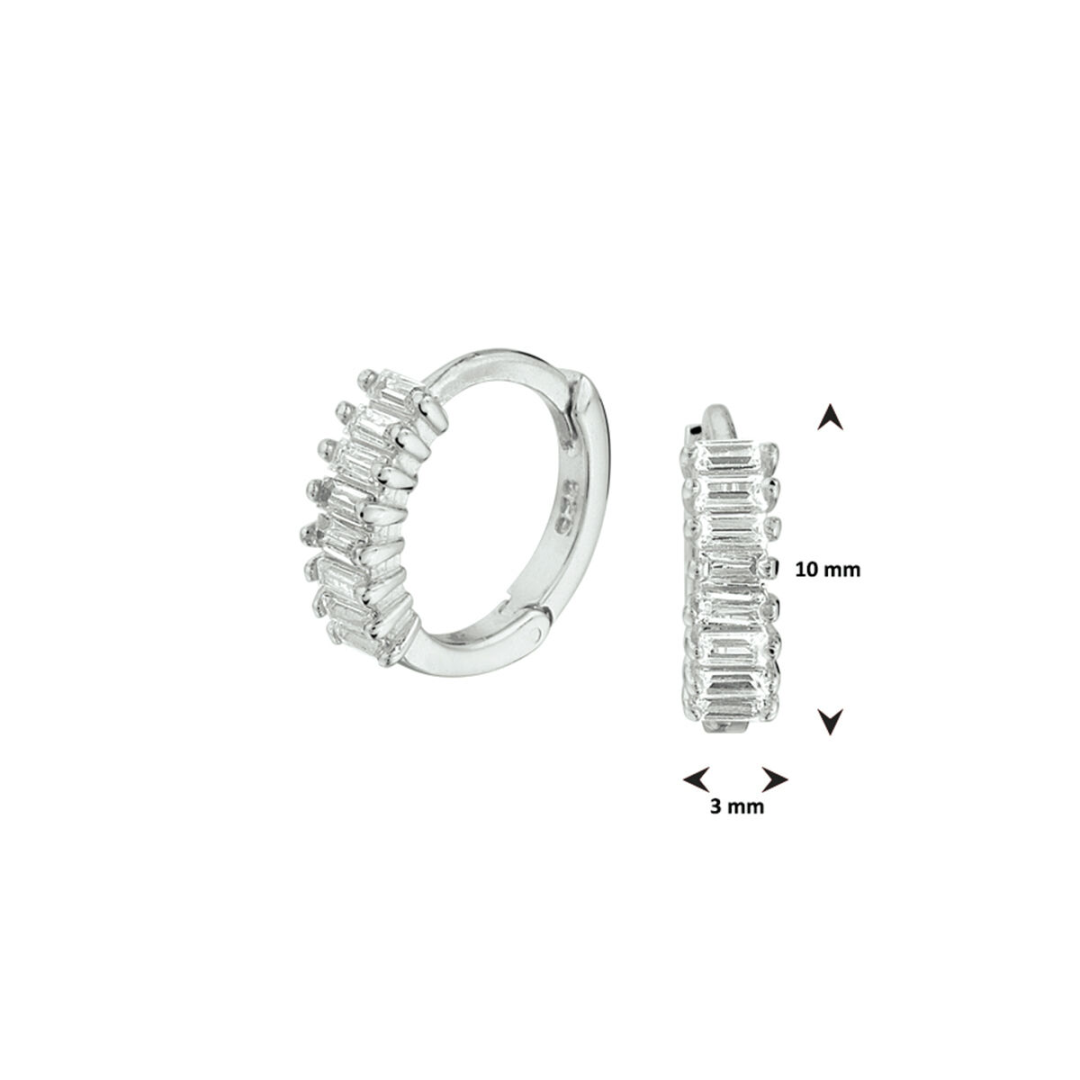 Oorsieraad Wit,zilver