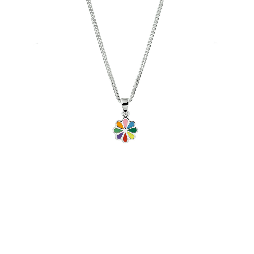 Collier Blauw,geel,groen,oranje,paars,rood,roze,zilver,zwart