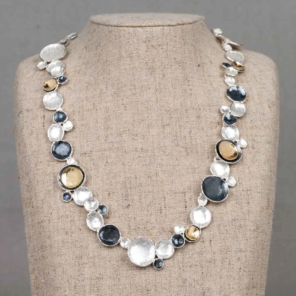 Collier drie kleuren bubbels