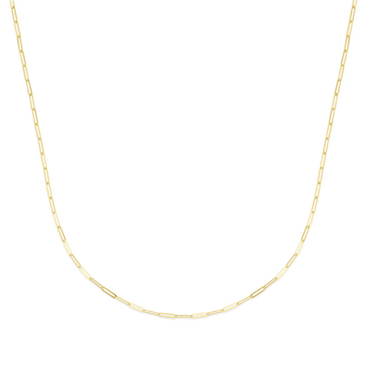 collier paperclip 1,8 mm 45 cm 14K geelgoud