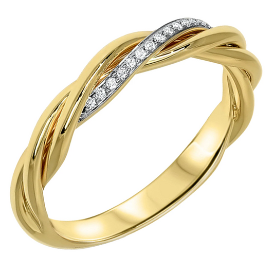 Fantasie ring met diamanten | 17-0.05 crt | H-SI