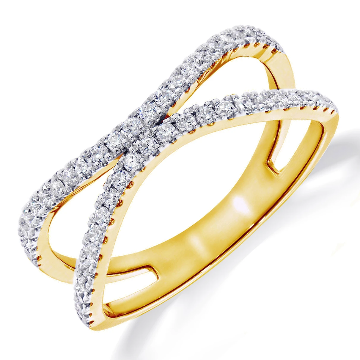 Fantasie ring met diamanten | 46-0,36 crt | H-SI