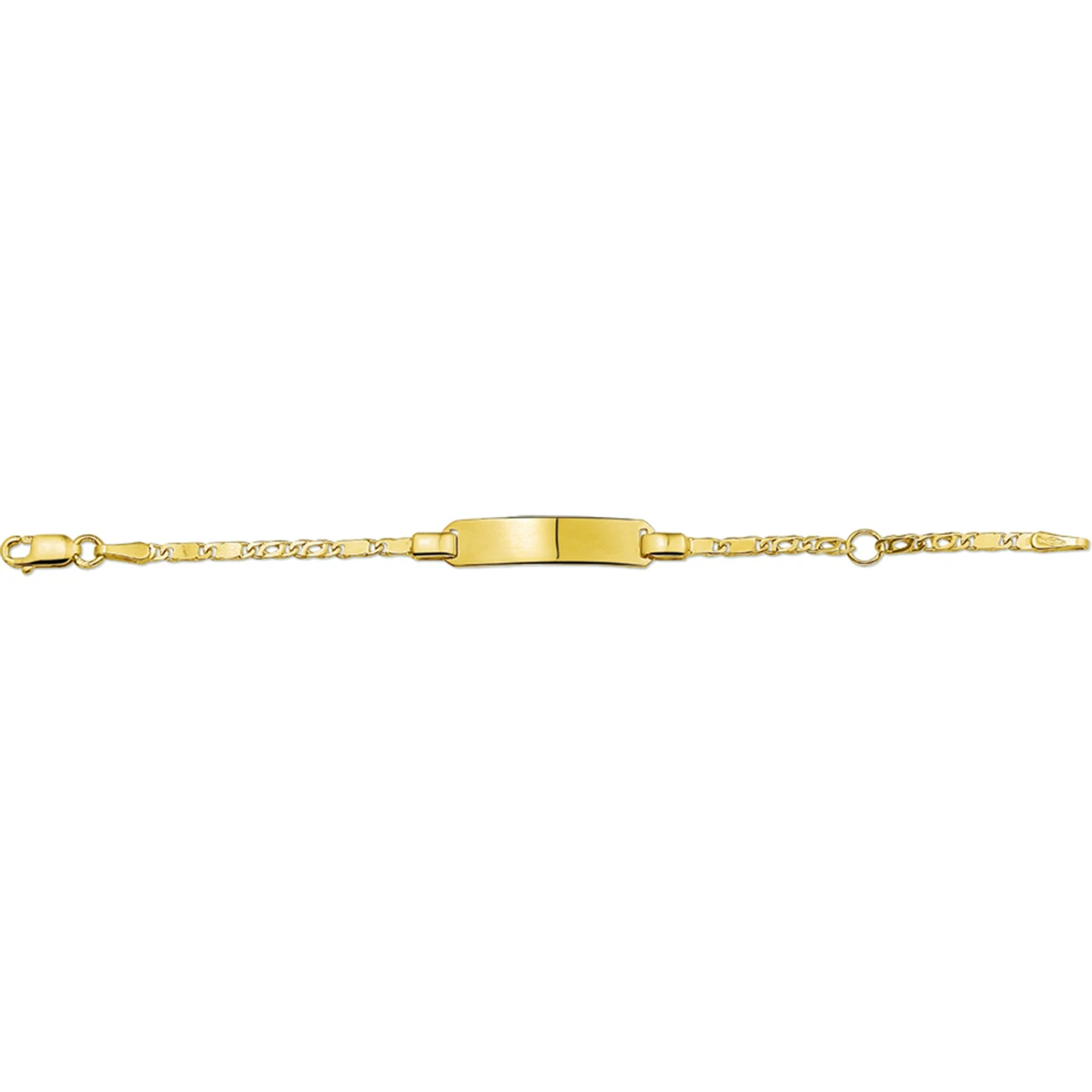 graveerarmband valkenoog plaat 5,0 mm 14K geelgoud