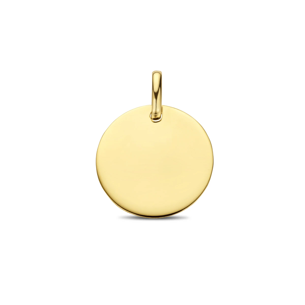 graveerhanger rond 14K geelgoud
