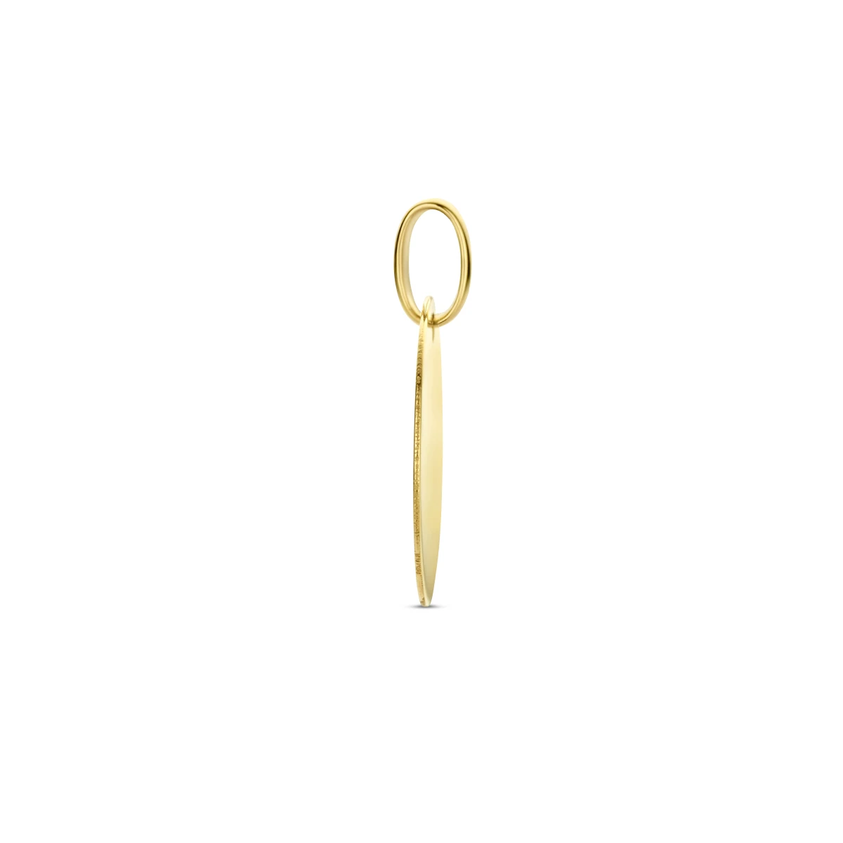 graveerhanger rond 14K geelgoud
