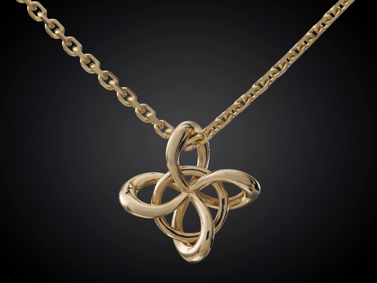 Infinity hanger geelgoud by Marijke Mul