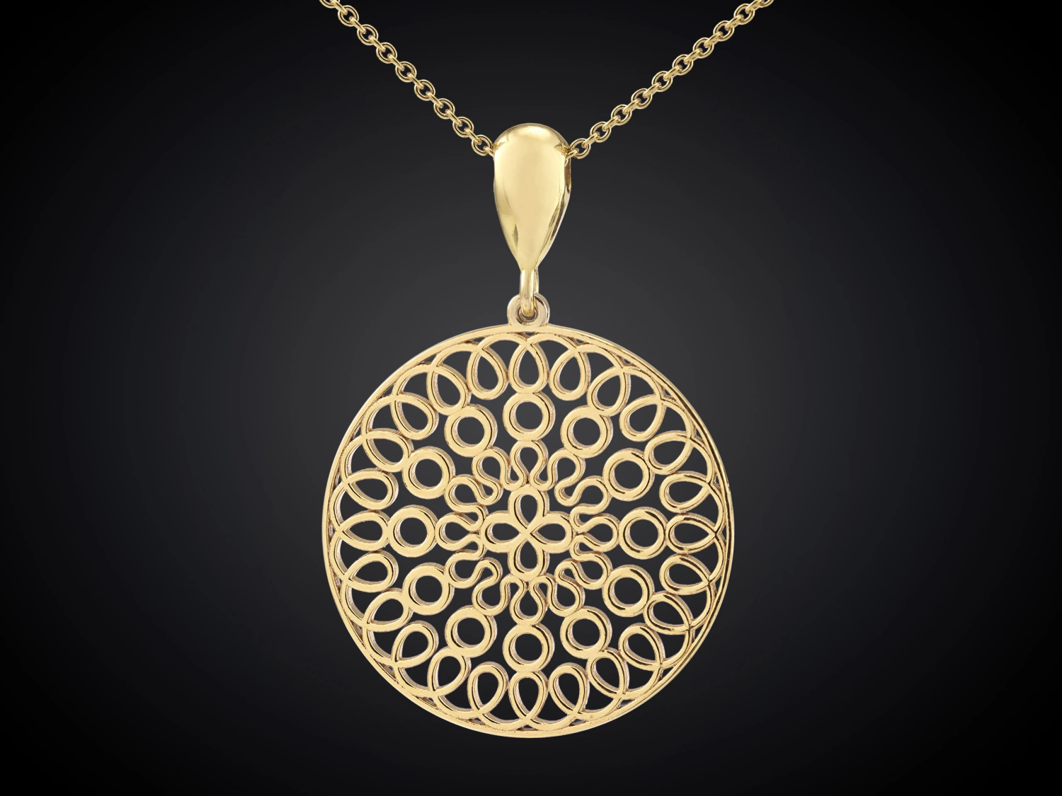 Mandala hanger geelgoud