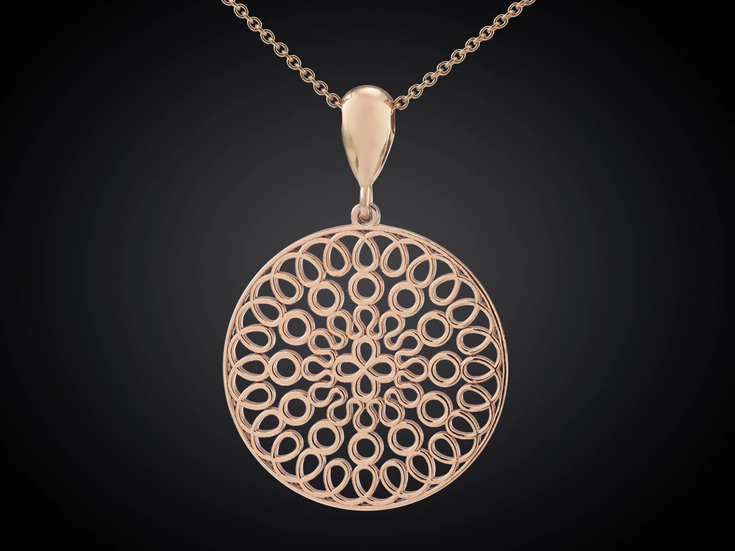 Mandala hanger roodgoud