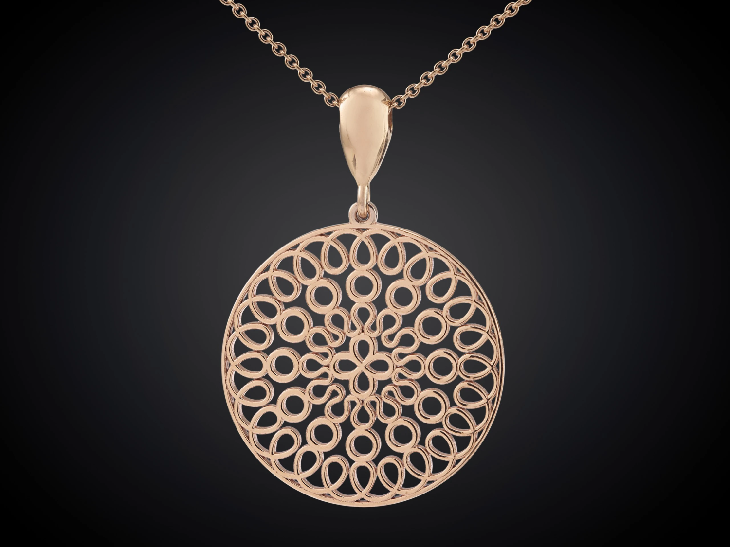 Mandala hanger roodgoud