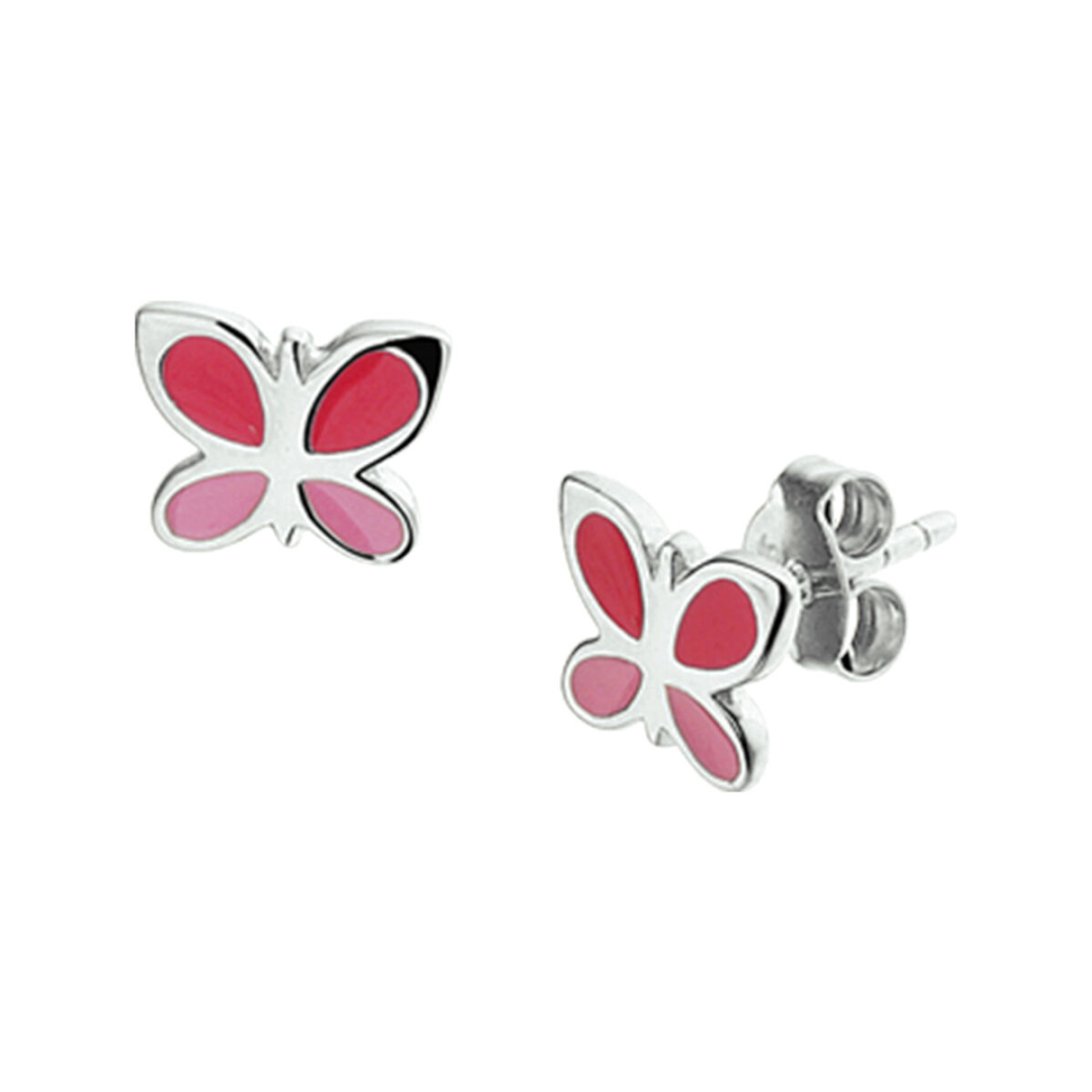 Oorsieraad Rood,roze,zilver
