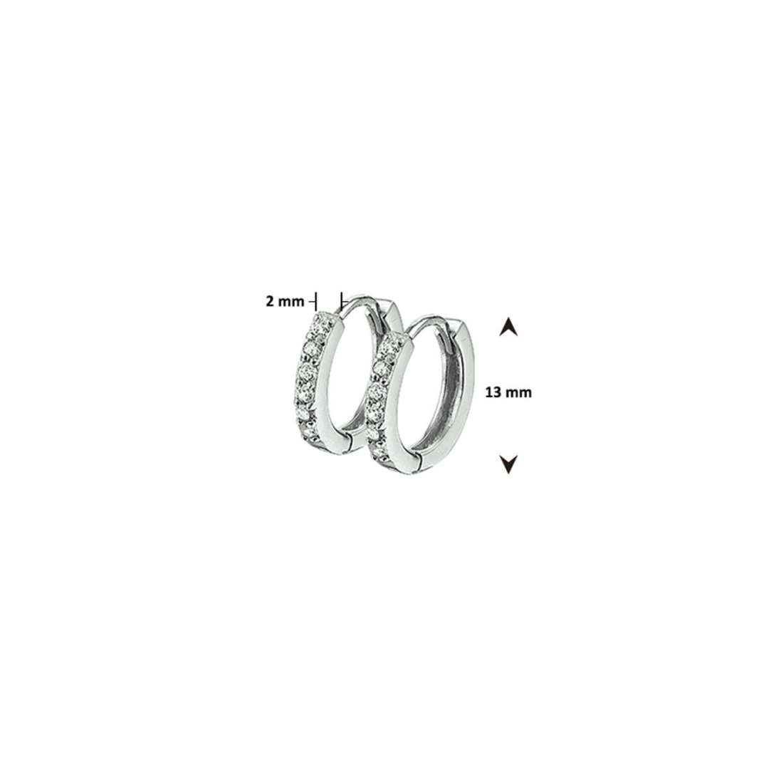 Oorsieraad Wit,zilver